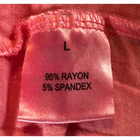 Jane and Delancey plunge v neck pink cinch short sleeve shirt size large - Picture 5 of 5